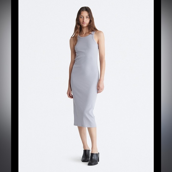Calvin klein gray Modern Stretch Tank dress‎ Womans size medium - Picture 1 of 4